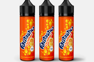 design outstanding label for e liquid vape company