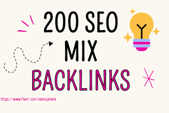 do 200 SEO mix backlinks for rank your website