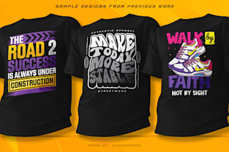 do graphic t shirt design and streetwear clothing brand design