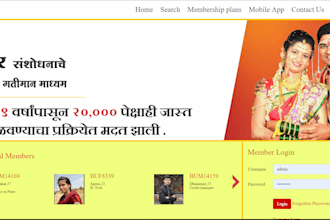matrimonial custom website as require