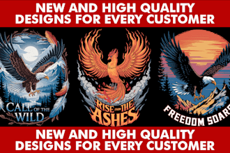 create graphic t shirt design sticker design for merch by amazon