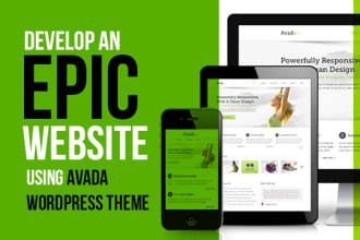 develop an epic website using avada wordpress theme