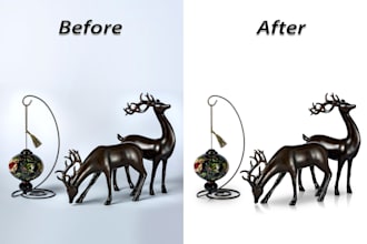 photoshop background removal and natural shadow services