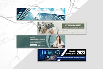 design linkedin and facebook banner or post