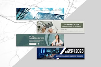 design a professional linkedin banner or post