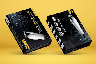 design, creative label, packaging, and box design