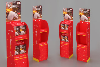 design creative and modern 3d display stand