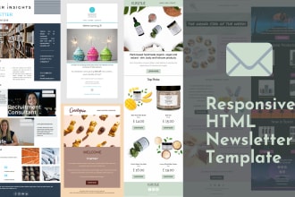 design a professional  HTML email template or newsletter