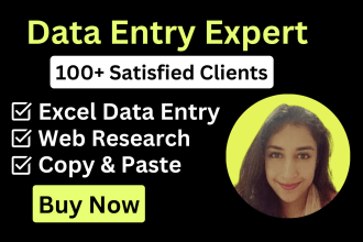do accurate data entry, web research and copy paste jobs