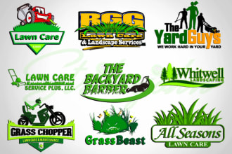 expertly create lawn care and landscape logo with in 12 hour