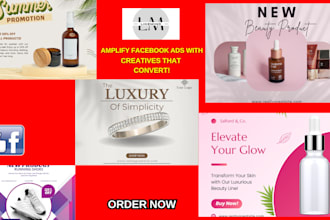 do facebook ads design, instagram post, creative ad images, or social media post