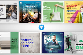 design banners, ads, posts for website and social media