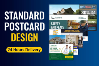 design standard postcard in 24 hours