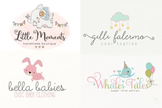 create unique baby, kids logo