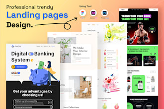 do your landing page design and website design in figma