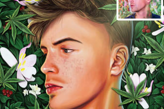 draw face portrait painting for gift