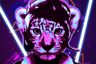 do 80s synthwave retro vintage style
