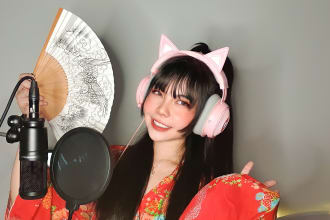 record adult japanese female voice over includes anime voice