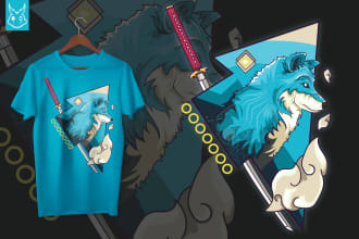 do professional t shirt design with my cartoon style etc