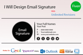 design professional clickable html email signature