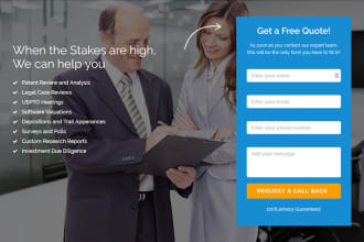 design attractful landing page, squeeze page and lead page