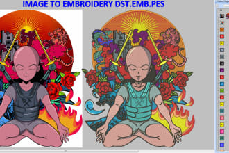 do embroidery logo digitizing in 2hours