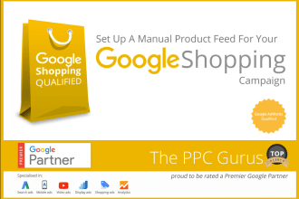set up your google shopping feed for 30 products