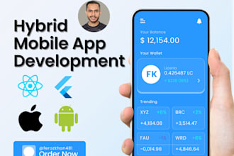 design and develop a hybrid android and ios mobile app
