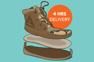 do stunning vector product illustration in color