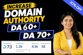 increase domain authority da 70 plus using high quality backlinks