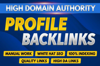 create profile backlinks high da pa tf cf
