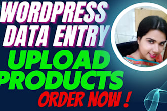 do data entry, upload products, shopify products