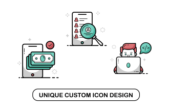 design unique and amazing custom icon set