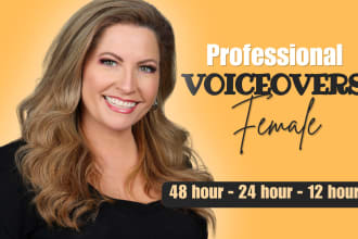 record a english female greeting IVR or voicemail message