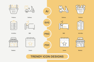 design custom flat icon designs