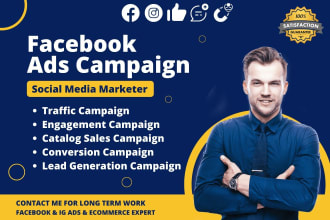 set up facebook ads and instagram meta ads to generate leads and sales