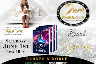 do book signing, launching, and book cover flyer or poster