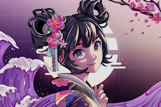 draw cool anime characters, vtuber illustration, fanarts