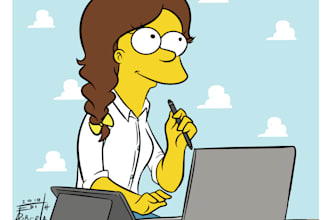 draw you in a perfect yellow cartoon character