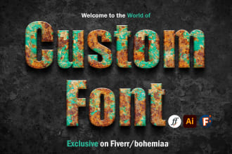 develop new custom font for your business in ttf or otf