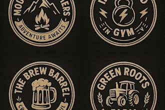 design vintage, badge style logo for your brand