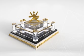 make 3d models design and rendering for your event