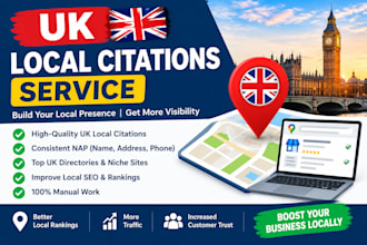 create 200 UK local citations for local seo