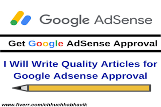 write 30 unique articles for google adsense approval