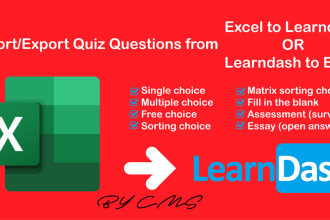 bulk import and export learndash quiz questions in excel in hours or a few days