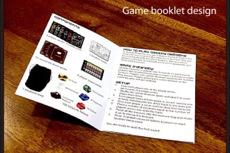 design game brochure or booklet on how to play