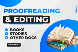 proofread and edit books, stories and all other documents