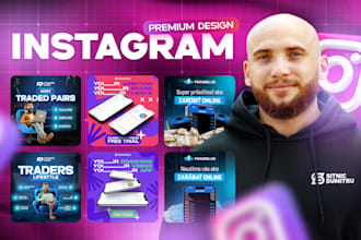 do stylish and modern instagram post design