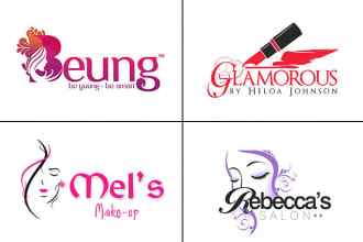 design minimal cosmetic feminine beauty, spa and salon logo