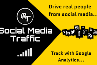 send social media traffic with real visitors
